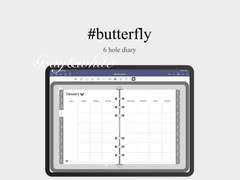 [전자노트] 만년형 나비 6공 다이어리_그레이&화이트