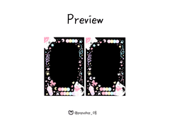 호랑이 (원어스 환웅) 투명 포카 프레임 도안 유료 배포