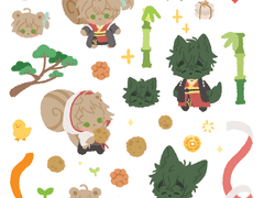 (❌)솜사탕 동물화 스티커 커미션