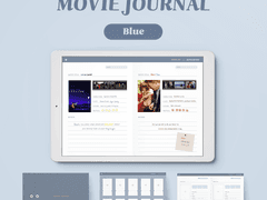 굿노트 영화 리뷰 노트 - 블루 ver