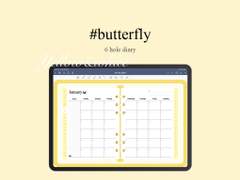[전자노트] 만년형 나비 6공 다이어리_옐로우