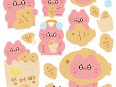 [굿노트스티커] 붕어빵 말랑곰 스티커