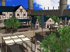 [펀딩] 로판 / 이세계 판타지 스타일 폐허 마을 웹툰 스케치업배경