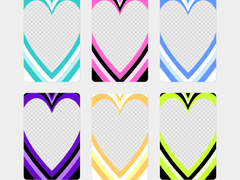 하트빔 포카 프레임 도안