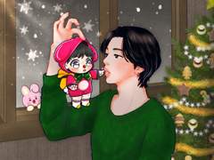 🐰💜🐥 어느날. 산타요정을 주웠습니다... (+언덕님)