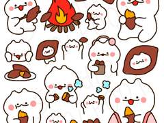 [굿노트스티커] 고구마 쫀득곰 스티커