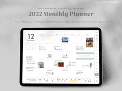 굿노트 2022 먼슬리 플래너 다이어리 - White ver