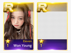 투명 포카 프레임 포토카드 도안