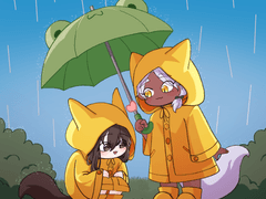 <개구리 우산 (2인)> SD 고정틀 커미션