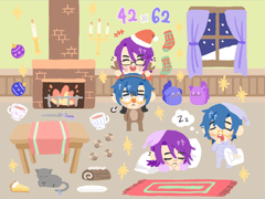 무슬롯 스티커 도안 커미션