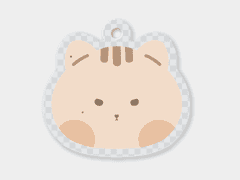 [스냅스] 다람고양 키링 도안