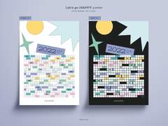 Let’s go HAPPY calendar poster _ bright ver.