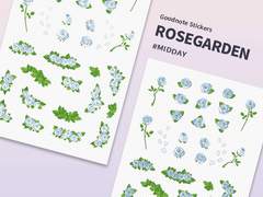 [굿노트스티커] 오전의 장미정원