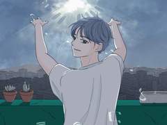 주제그림 - 옥상 + 연주자