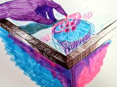 수조에 해파리 키우는 박사님