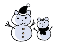 쥬큐 겨울 스티커