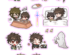 세포신곡 하라다家 스티커 도안