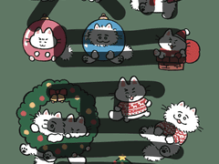 키냥이&밍냥이 크리스마스 스티커 도안 유료 배포