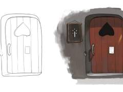 지하의 어떤 붉은 문