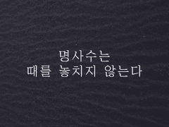 명사수는 때를 놓치지 않는다