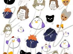 하이큐 동물 스티커 도안