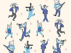 굿노트 스티커 - 춤추는 강아지