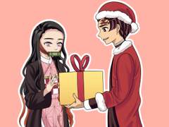 크리스마스 귀멸의 칼날 팬아트