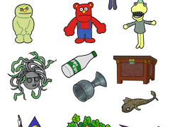 구경이 굿즈: 소품 스티커 도안