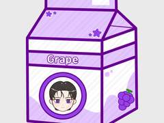 [데못죽] 김래빈 포도우유 키링 도안