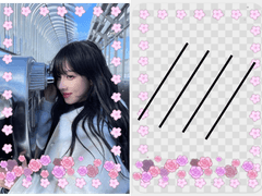 꽃프레임 투명포카프레임도안 배포