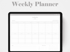아이패드 굿노트 위클리 플래너 (Weekly Planner) - 그레이 ver