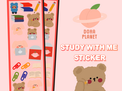 [DOHA PLANET] STUDY WITH ME 같이 공부해요 굿노트 스티커