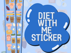 [DOHA PLANET] 같이 다이어트 해요! 운동합시다! 아이패드 굿노트 다이어리 PNG 다꾸 스티커