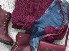 와인색 머플러/이도은