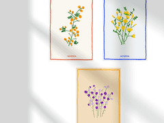 모리품 - 플라워 꽃 일러스트 엽서 포스트카드 (3type)