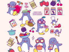 굿노트 스티커 - 스윗 펭귄 데꾸뻬 - 잼