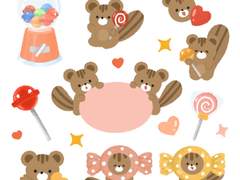 🍬달콤한 사탕과 다람쥐🍭 굿노트 스티커 공유
