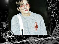 키치 블랙 사각 프레임