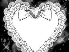 키치 블랙 하트 프레임