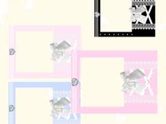 리본 프레임 키링 도안