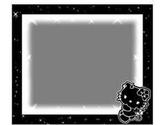 키티 블랙 키링 도안