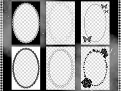블랙 프레임 도안 세트
