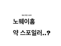 노웨이홈 약스포…?