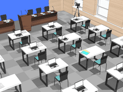 [스케치업] 기자회견장