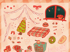 연말기념 일러 오브젝트 소재 배포