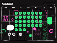굿노트 다이어리 속지, 스티커 세트 - black&white
