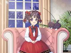 소녀와 고양이 두마리