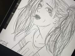 낙서_할리퀸💙🤍❤️