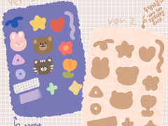 [굿노트스티커]오일파스텔질감 스티커[공유]