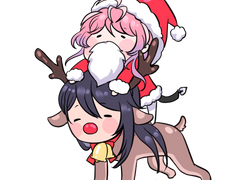 라무다 굿즈 도안 유료 배포 - 7 (루돌프와 산타/쟈쿠라이&라무다)